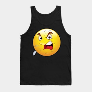 Angry Smiley Face Emoticon Tank Top